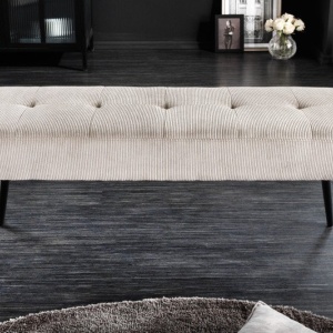 Bancheta tapitata design modern Boutique 100cm, gri deschis - Img 5