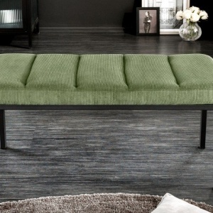 Bancheta tapitata design modern Boutique 80cm, verde - Img 5