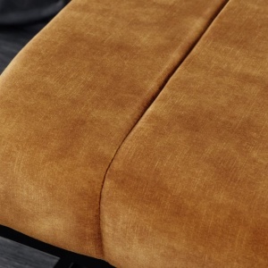 Bancheta tapitata Petit Beaute 110cm, catifea galben mustar - Img 7