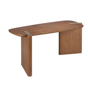Birou modern din lemn furniruit Walnut - Img 3