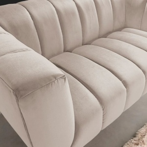 Canapea 2 locuri design elegant Noblesse, sampanie - Img 4