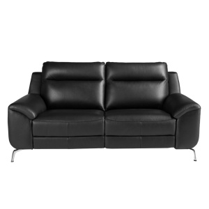 Canapea 2 locuri eleganta, design LUX cu functia relax Cowhide black - Img 4