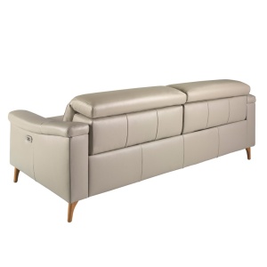 Canapea 3 locuri eleganta, design LUX cu functia relax Cowhide taupe grey - Img 3