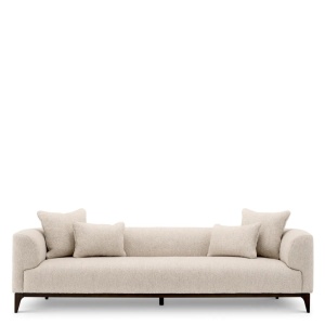 Canapea confortabila design LUX Brannan, Boucle chalk white - Img 3