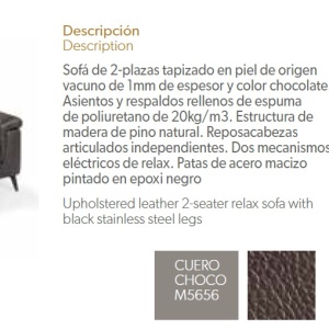 Canapea design italian, 2 locuri, functia relaz, Alfredo AC-5319-2P - Img 3