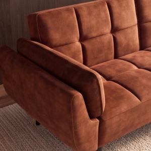 Canapea extensibila BOUTIQUE 215cm catifea maro ruginiu - Img 7