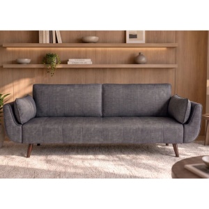 Canapea extensibila DIVANI 220cm catifea gri - Img 2