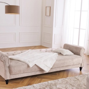 Canapea extensibila, Tesatura Boucle Greige, Maison Belle Affaire 220cm A-44236 VC - Img 11