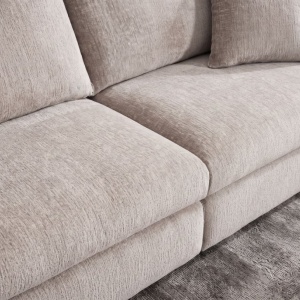 Canapea mare SOHO 260cm cu 4 locuri, material chenille bej - Img 5