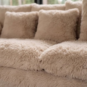 Canapea mare YETI cu 3 locuri, material plusat cu fir lung - Img 5