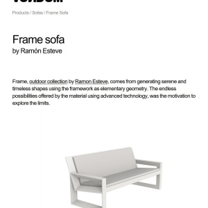 Canapea moderna de exterior / interior design premium FRAME SOFA 54095 Vondom - Img 7
