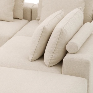Canapea modulara design LUX Lounge Club, Nuoro beige - Img 3