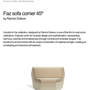 Canapea modulara FAZ Modul Colt 45 grade - Img 16
