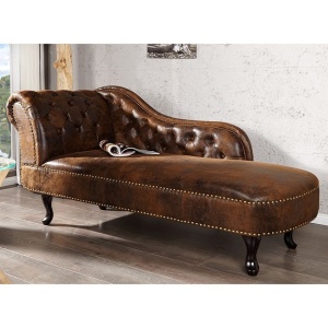Canapea relax clasica stil englezesc Chesterfield maro antic