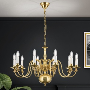 Candelabru 10 brate design clasic FLAMISCH, alama lucioasa - Img 1
