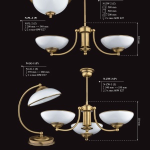 Candelabru 3 brate design clasic realizat manual N - Img 6