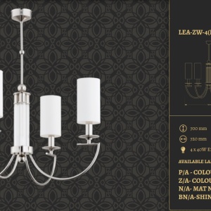 Candelabru 4 brate elegant design clasic realizat manual Lea - Img 2