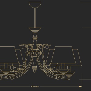 Candelabru 6 brate design clasic realizat manual CASAMIA - Img 3