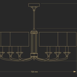 Candelabru 6 brate design clasic realizat manual Decor - Img 3