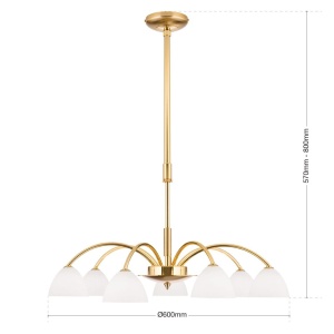 Candelabru 7 brate elegant design modern OPALDESIGN, auriu mat - Img 5