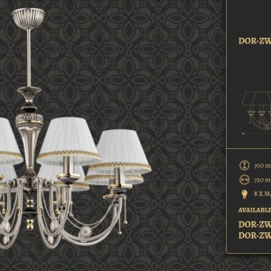 Candelabru 8 brate design clasic realizat manual Dorato - Img 3