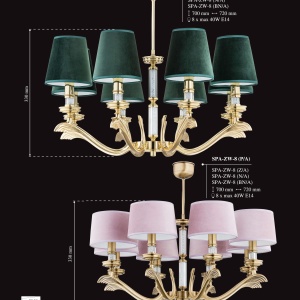 Candelabru 8 brate elegant realizat manual Sparone - Img 9