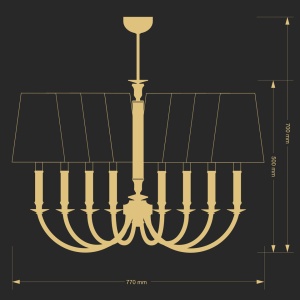 Candelabru 8 brate eleganta design clasic NAPOLI 78131 universul-luminii.ro