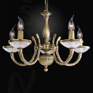 Candelabru clasic cu 5 brate design italian realizata manual 4650 106221 universul-luminii.ro