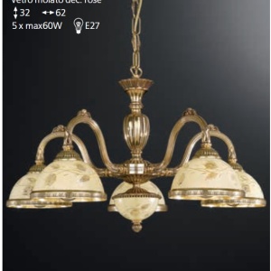 Candelabru clasic cu 5 brate realizat manual 6308 107171 universul-luminii.ro