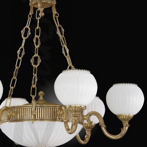 Candelabru clasic din alama 6+2 design italian 9350 204801 universul-luminii.ro