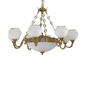 Candelabru clasic din alama 8+3 design italian 9350 107881 universul-luminii.ro