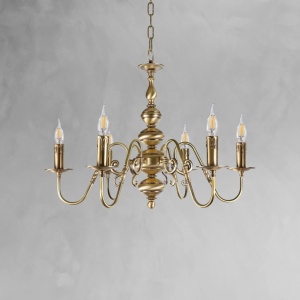 Candelabru clasic elegant din alama masiva Flemish - Img 2