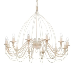 Candelabru clasic modelat si pictat manual finisaj alb antichizat CORTE SP12 097664