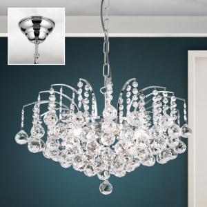 Candelabru cristal Asfour design lux KRISTALL KLASSISCH 6L chrome plated/clear crystal 161361 universul-luminii.ro
