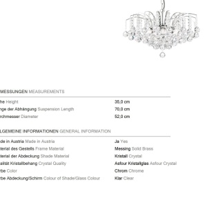 Candelabru cristal Asfour design lux KRISTALL KLASSISCH 6L chrome plated/clear crystal 239341 universul-luminii.ro
