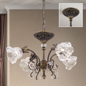 Candelabru cristal design lux LA BOHEME D-60cm 4L old patina 161461 universul-luminii.ro