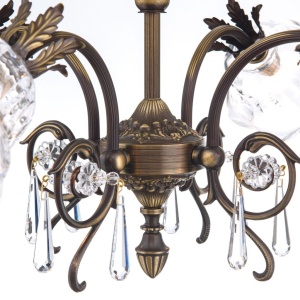 Candelabru cristal design lux LA BOHEME D-60cm 4L old patina 239441 universul-luminii.ro
