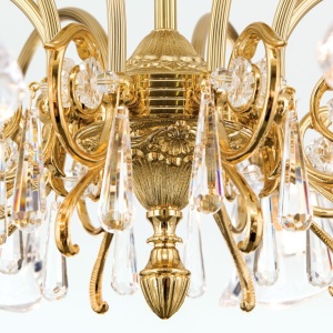 Candelabru cristal design lux LA BOHEME D-72cm 8L gold plated 239531 universul-luminii.ro
