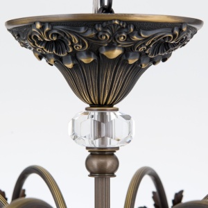 Candelabru cristal design lux LA BOHEME D-72cm 8L old patina 239541 universul-luminii.ro