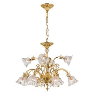 Candelabru cristal design lux LA BOHEME D-76cm 12L gold plated 160881 universul-luminii.ro