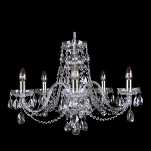 Candelabru cu 5 brate Cristal Bohemia - Img 1