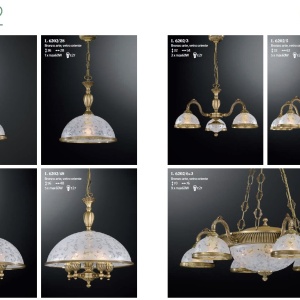 Candelabru design clasic din alama si sticla 6202 102061 universul-luminii.ro