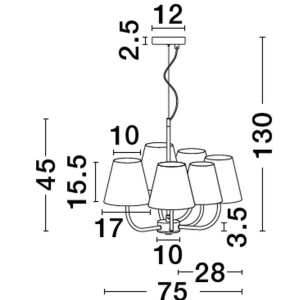 Candelabru design elegant MOIST 6L - Img 4