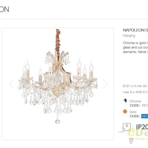 Candelabru design elegant NAPOLEON SP8 auriu 167398 - Img 3