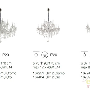 Candelabru design elegant NAPOLEON SP8 crom 167244 179211 universul-luminii.ro