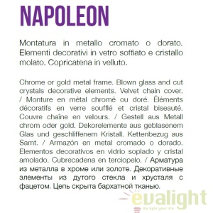 Candelabru design elegant NAPOLEON SP8 crom 167244 57061 universul-luminii.ro