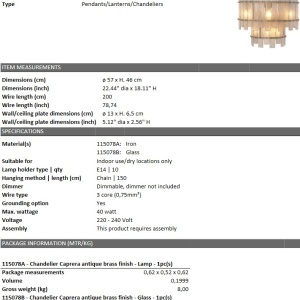 Candelabru design LUX Caprera, alama antic 115078 HZ 94721 universul-luminii.ro