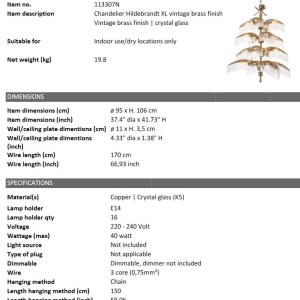 Candelabru design LUX Hildebrandt XL 118621 universul-luminii.ro