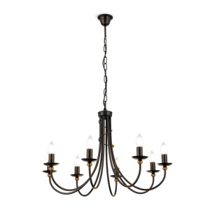 Candelabru design rustic cu 8 brate Giovanni LU 1632/8 Antik OR - Img 6