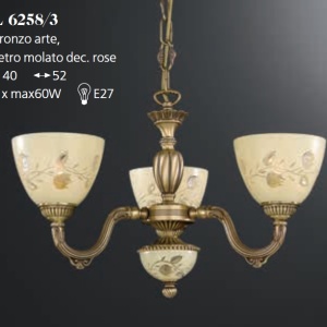 Candelabru din alama 3 brate design italian 6258 102161 universul-luminii.ro